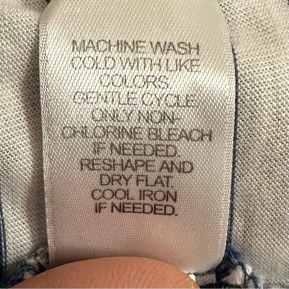 J. Jill Cotton Blend Blue White Striped Long Sleeves Casual Top, Size XL - Picture 10 of 11